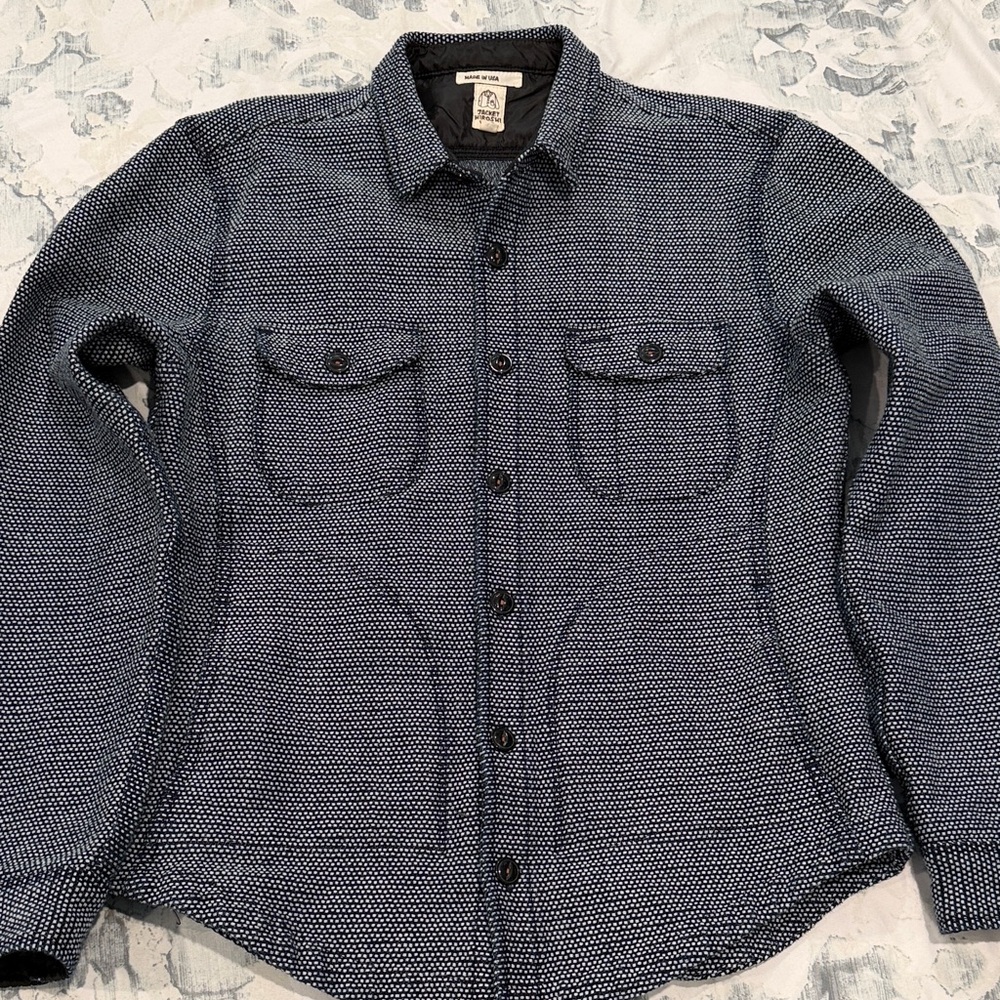 Kato The Anvil Shirt/Jacket Birds Eye Sashiko Dark Indigo Medium